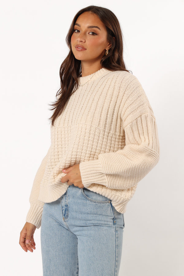 KNITWEAR @Alegra Knit Sweater - Cream (Hold for Winter Essentials)