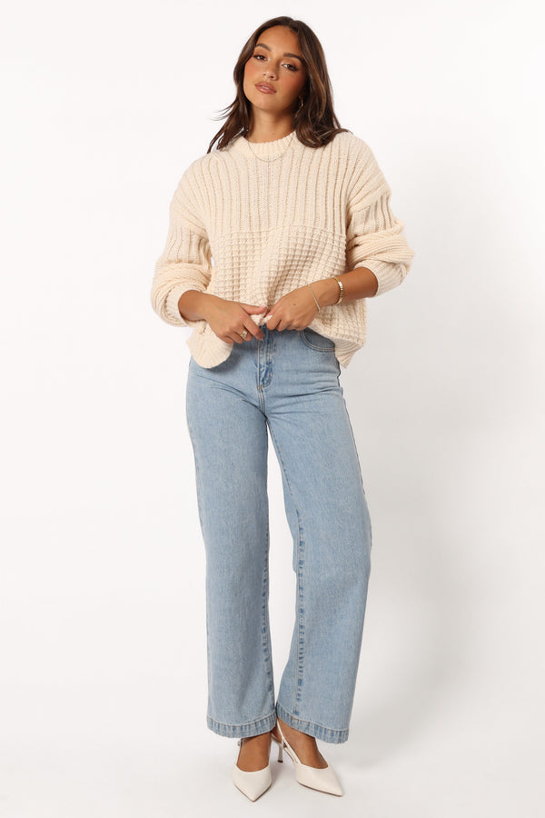 KNITWEAR @Alegra Knit Sweater - Cream (Hold for Winter Essentials)