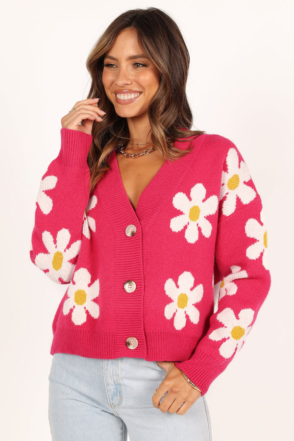 Knitwear @Daisy Cardigan - Orchid