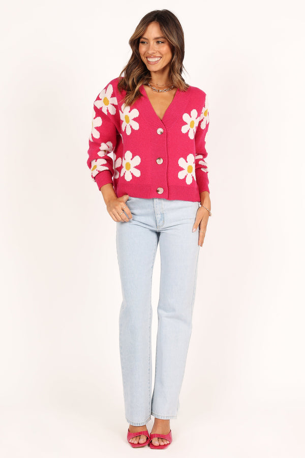 Knitwear @Daisy Cardigan - Orchid