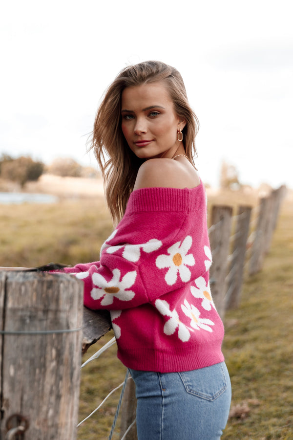 Knitwear Daisy Cardigan - Orchid