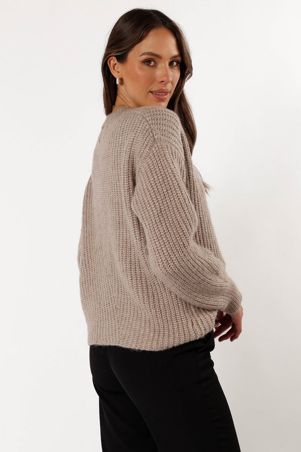 KNITWEAR @Villa Knit Sweater - Taupe