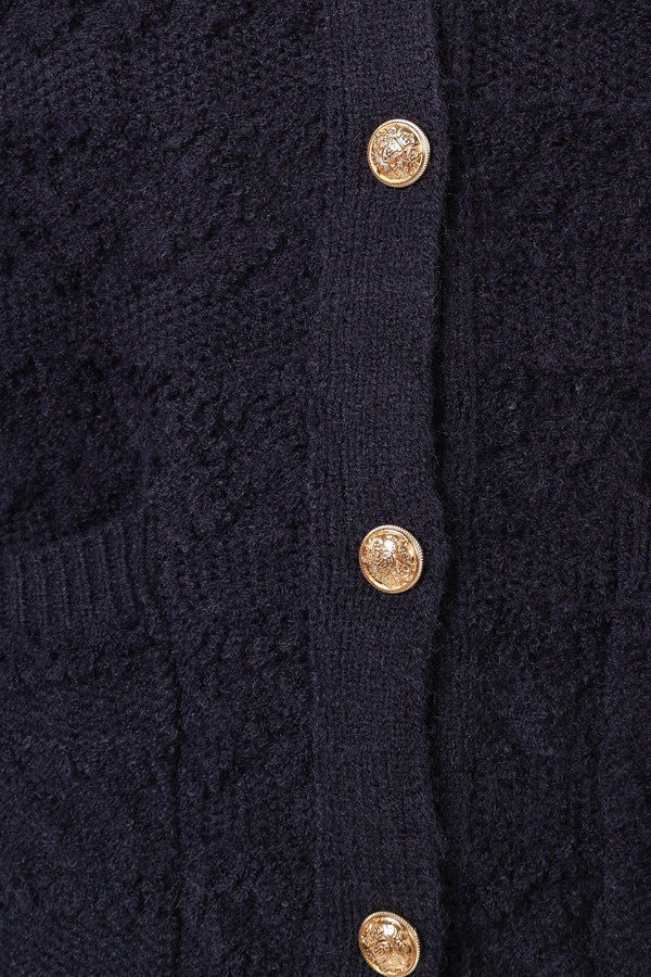 KNITWEAR @Zalina Cardigan - Navy