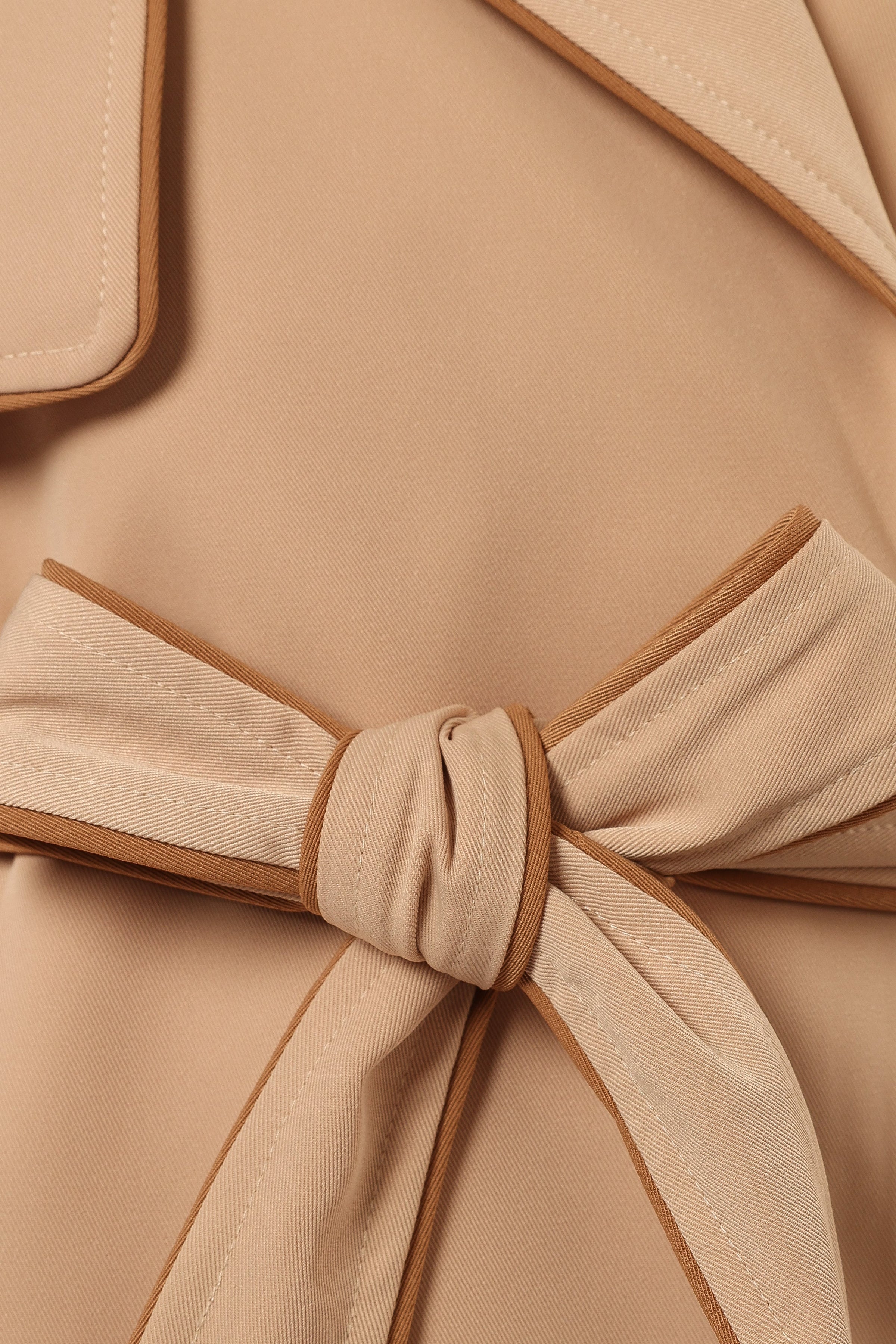 OUTERWEAR @Cayenne Contrast Binding Trench Coat - Camel
