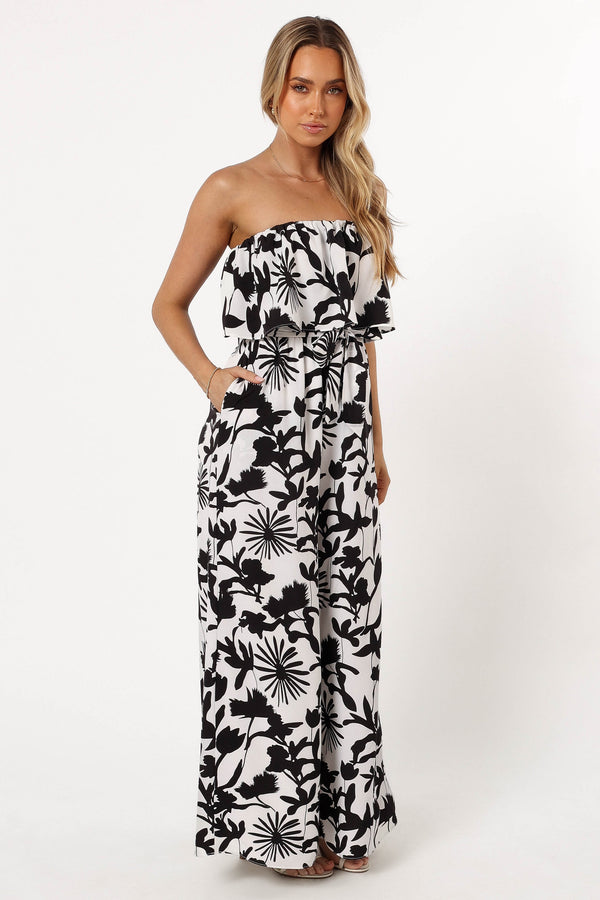 PLAYSUITS @Torie Jumpsuit - Black Floral