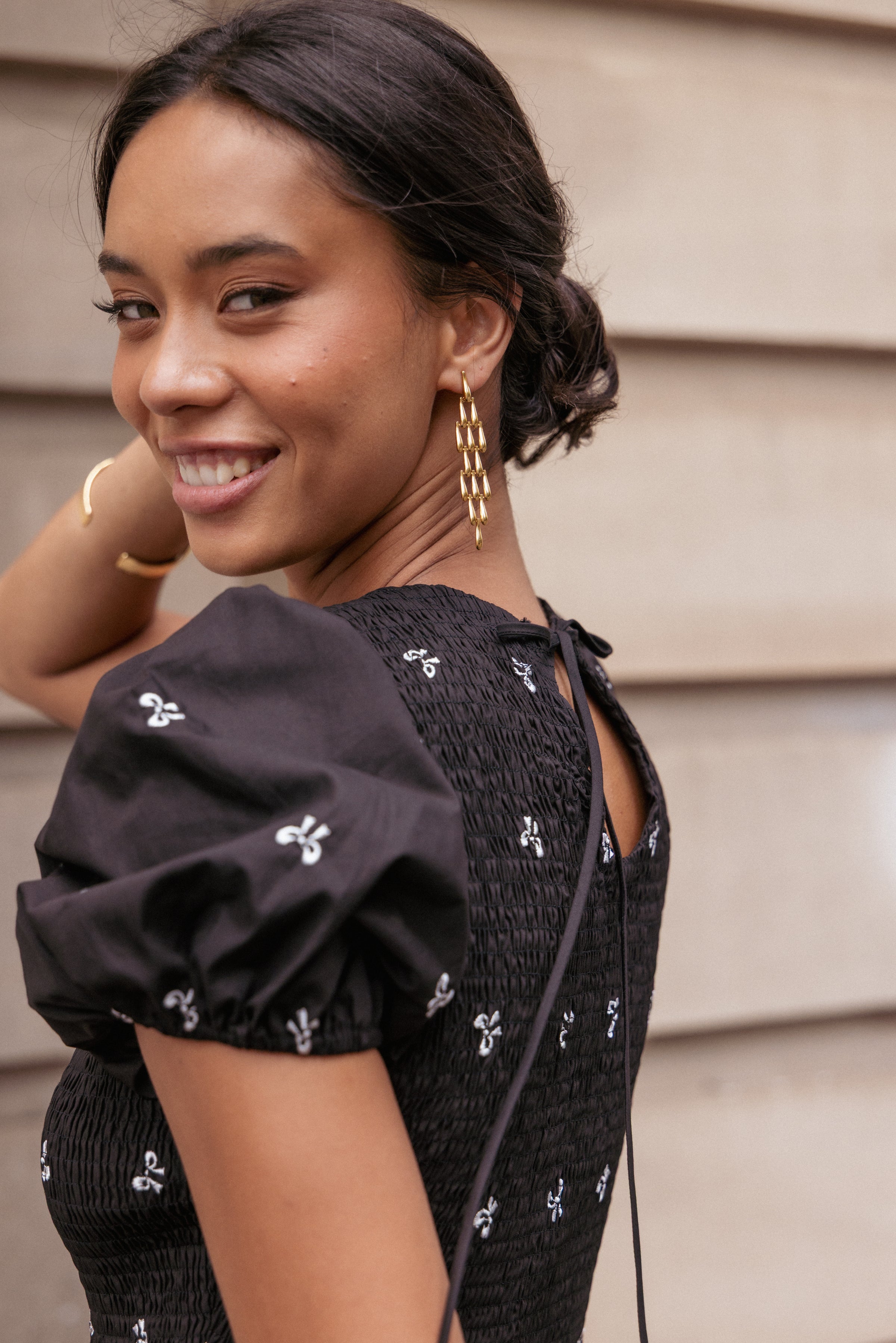 Petal and Pup USA ACCESSORIES Alba Earrings - Gold One Size