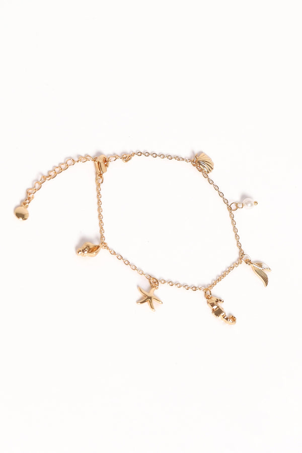 Petal and Pup USA ACCESSORIES Alex Charm Bracelet - Gold One Size