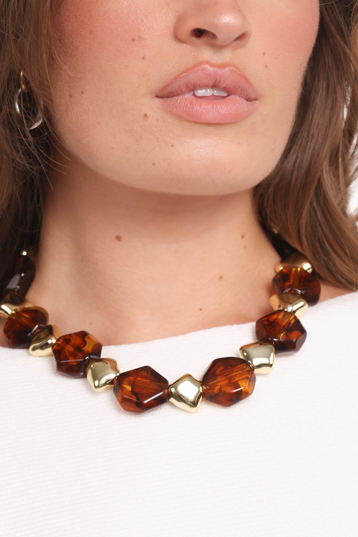Petal and Pup USA ACCESSORIES Alexia Necklace - Brown One Size