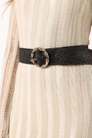 Petal and Pup USA ACCESSORIES Amalfi Woven Belt - Black One Size