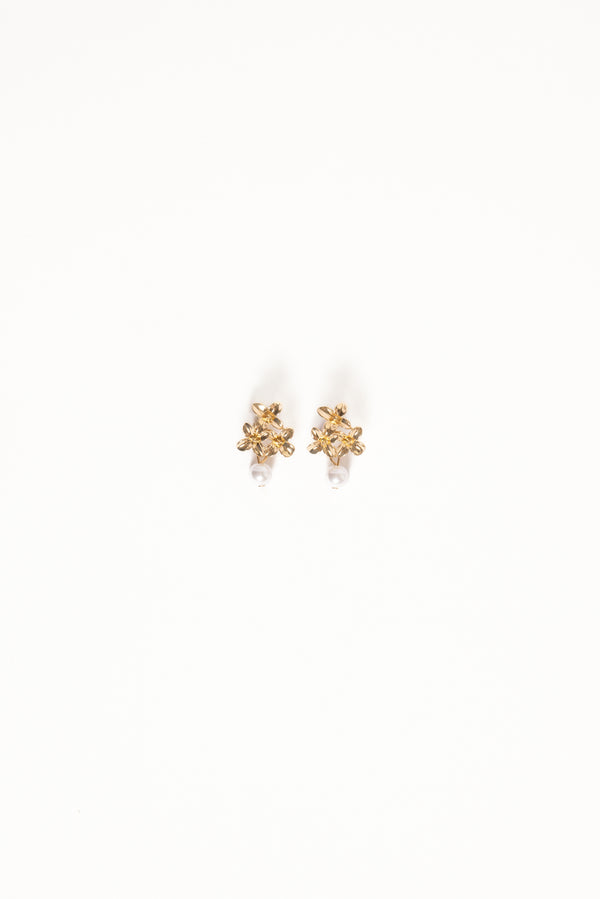 Petal and Pup USA ACCESSORIES Amani Earrings - Gold/Pearl One Size
