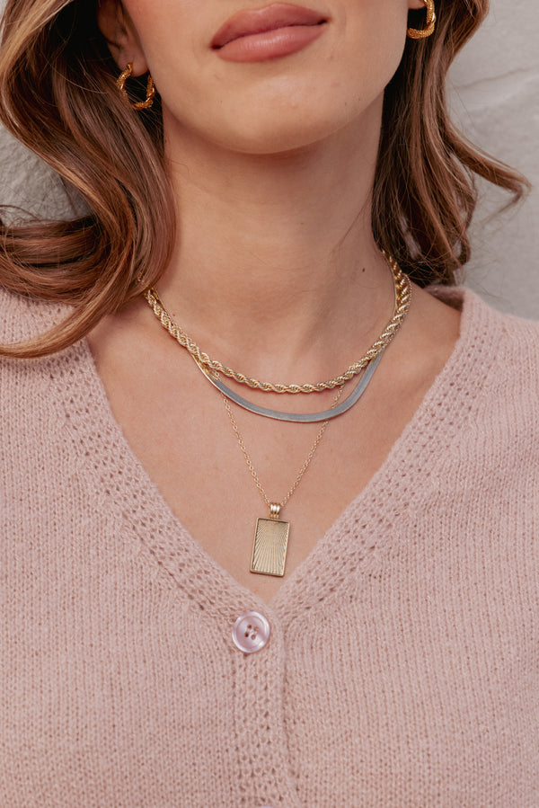 Petal and Pup USA ACCESSORIES Amber Necklace - Gold One Size