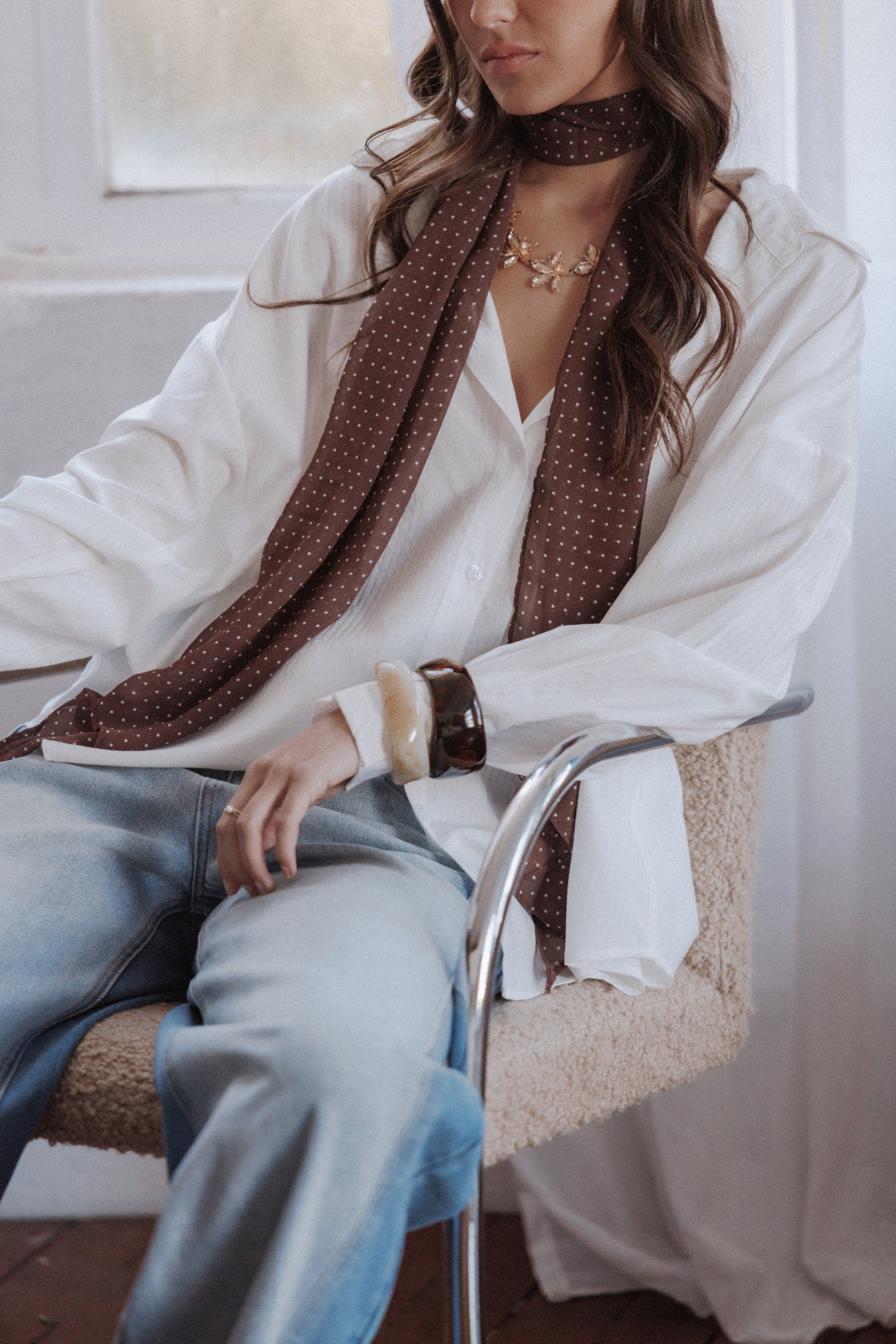 Petal and Pup USA ACCESSORIES Amber Scarf - Brown One Size