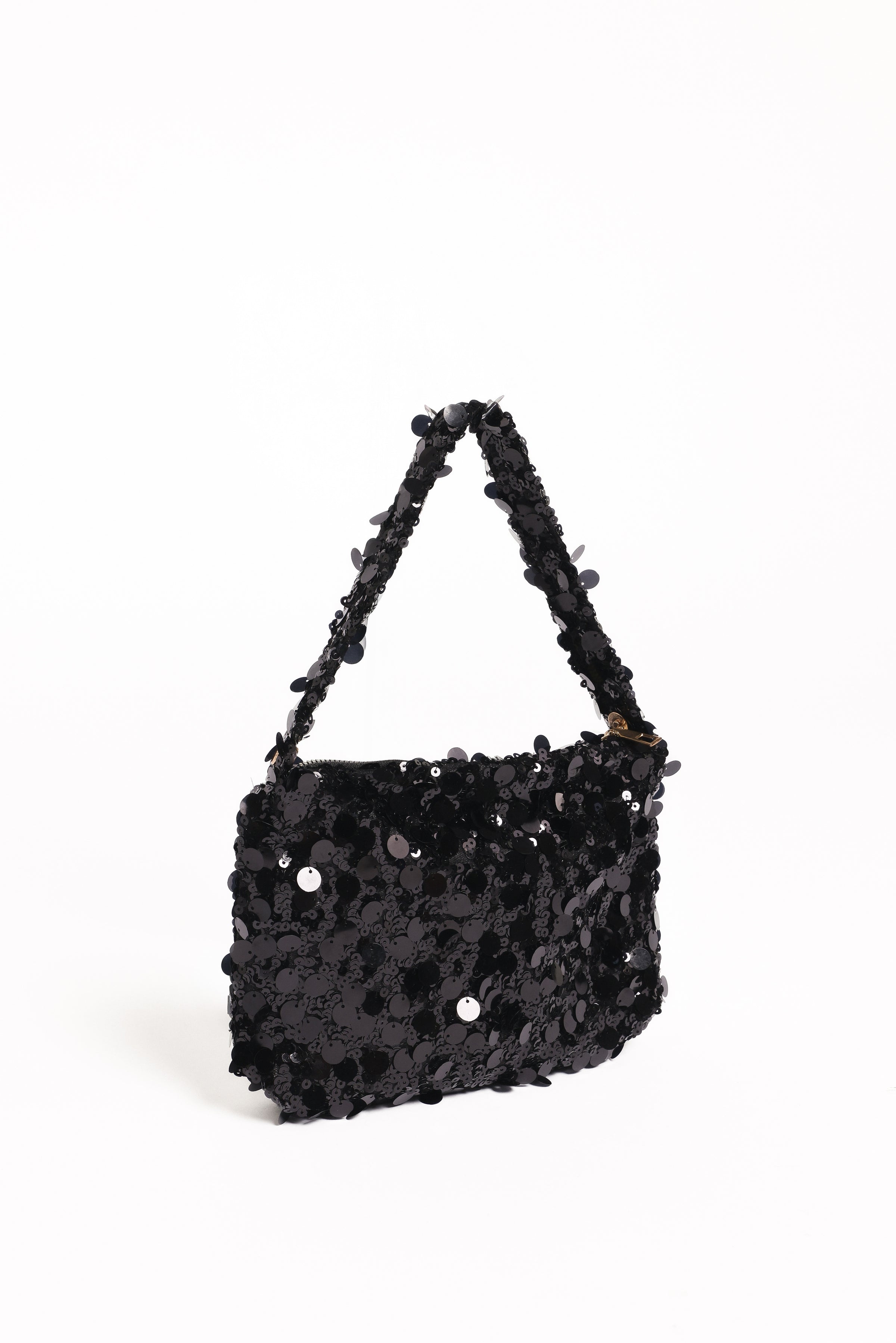 Petal and Pup USA ACCESSORIES Annika Sequin Shoulder Bag - Black One Size