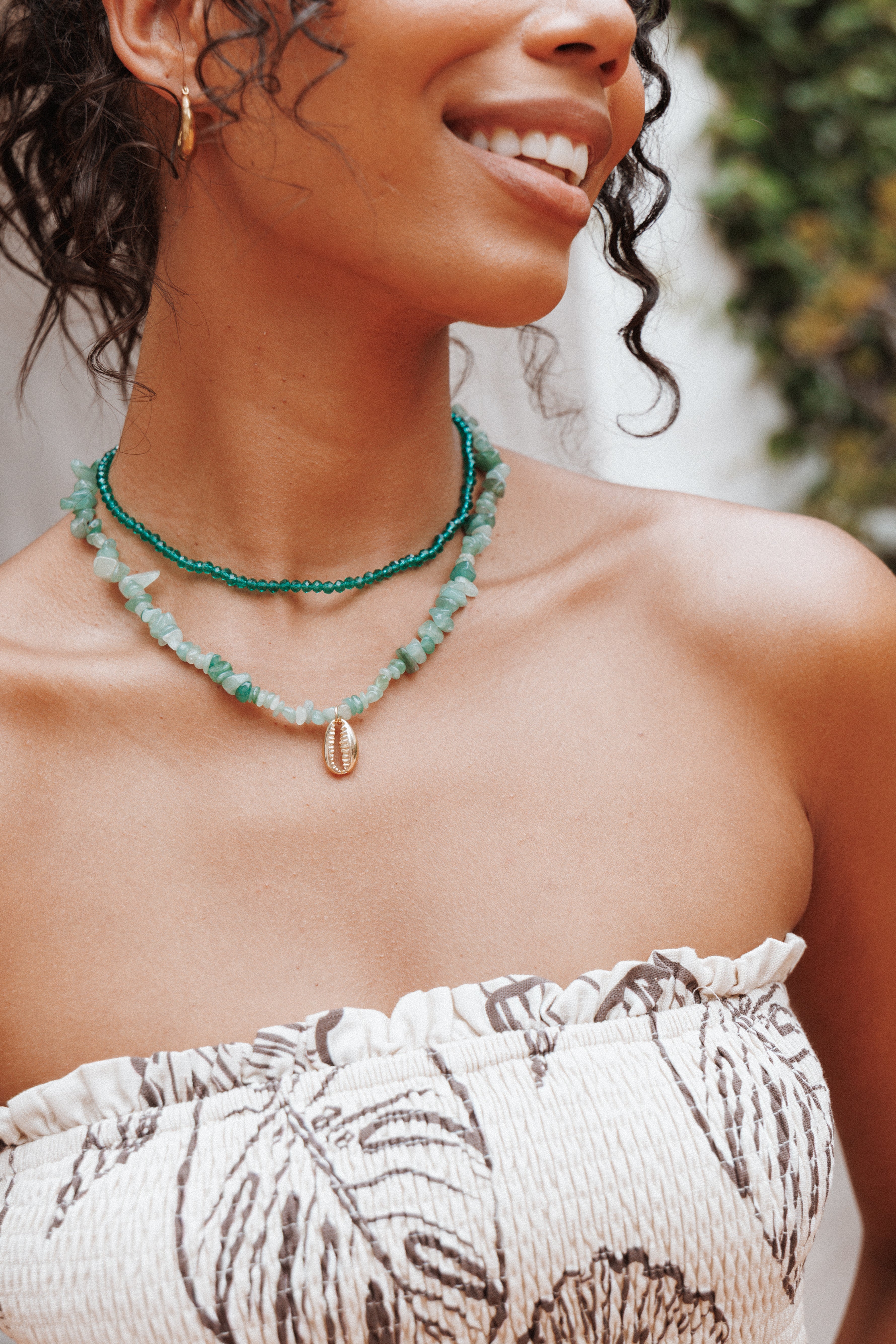 Petal and Pup USA ACCESSORIES Aquaria Necklace Set - Green One Size