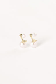 Petal and Pup USA ACCESSORIES Astrid Pear Earrings - Gold One Size