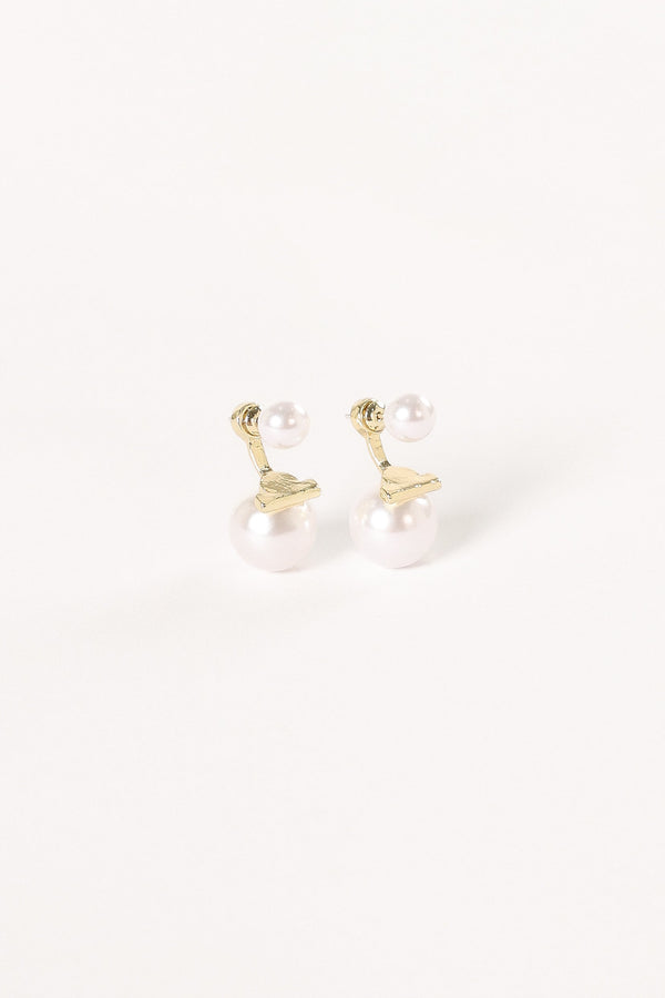 Petal and Pup USA ACCESSORIES Astrid Pear Earrings - Gold One Size