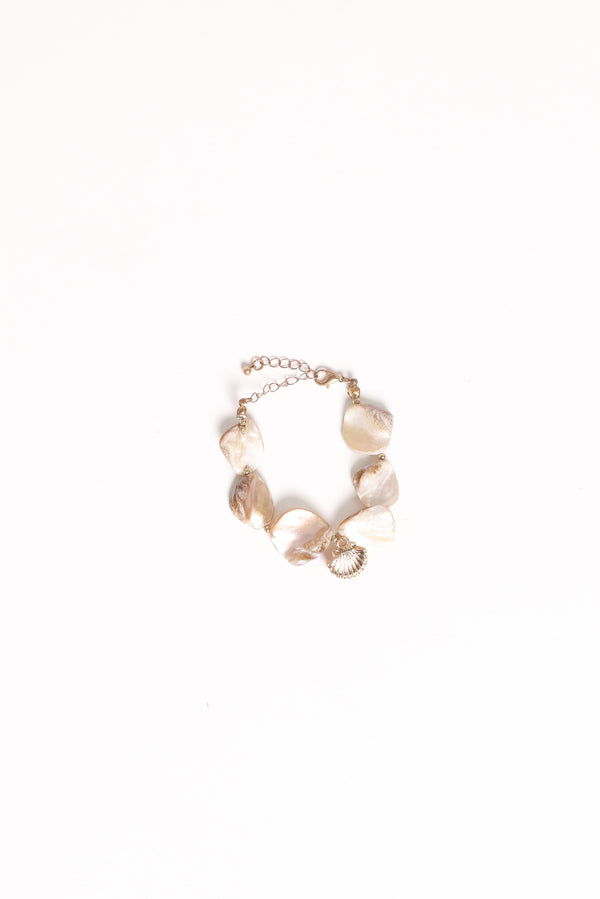 Petal and Pup USA ACCESSORIES Astrid Shell Bracelet - Gold One Size