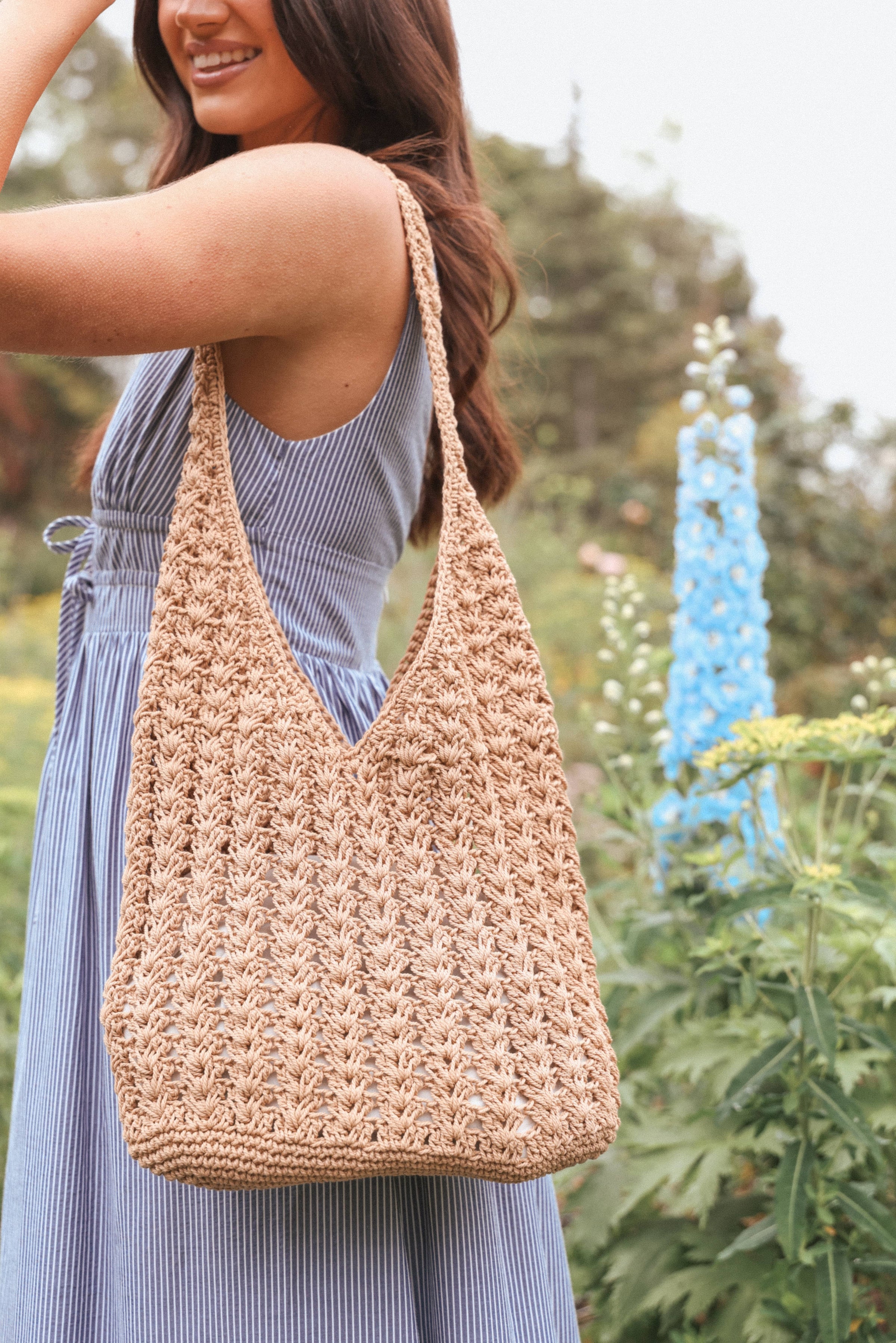 Petal and Pup USA ACCESSORIES Avery Woven Bag - Tan One Size