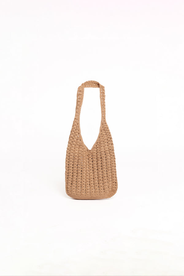 Petal and Pup USA ACCESSORIES Avery Woven Bag - Tan One Size
