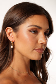 Petal and Pup USA ACCESSORIES Bernyce Hoop Pear Earrings - Gold One Size