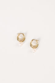 Petal and Pup USA ACCESSORIES Bernyce Hoop Pear Earrings - Gold One Size