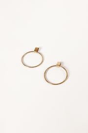 Petal and Pup USA ACCESSORIES Bonnie Hoop Earrings - Gold One Size