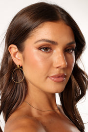Petal and Pup USA ACCESSORIES Bonnie Hoop Earrings - Gold One Size