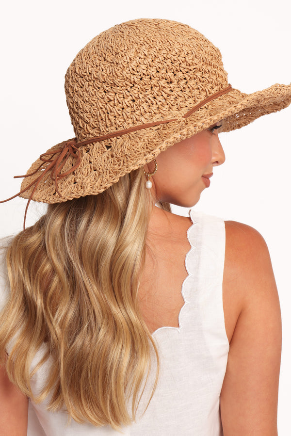 Petal and Pup USA ACCESSORIES Brooke Straw Hat - Tan One Size