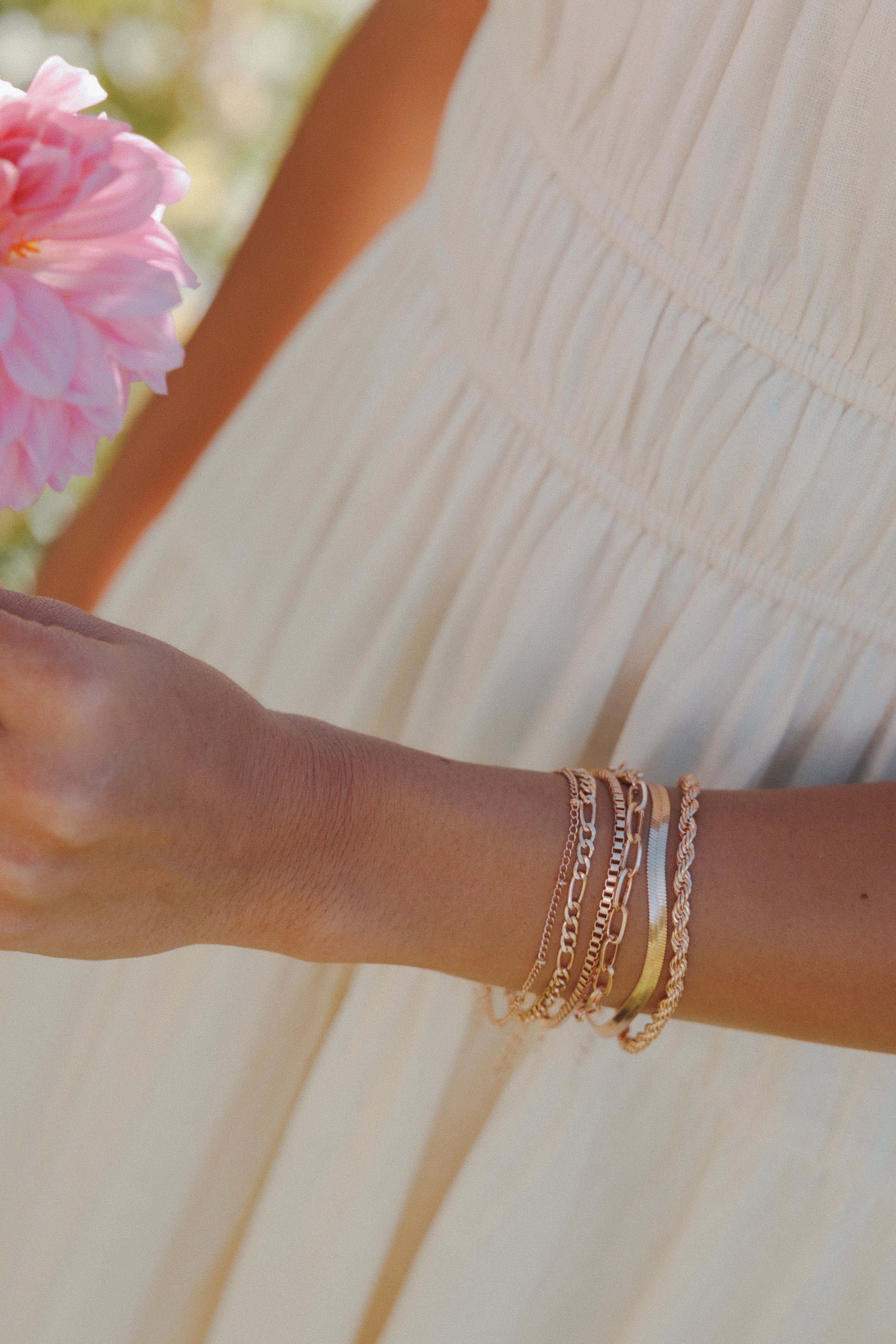 Petal and Pup USA ACCESSORIES Brooklyn Bracelet Set - Gold One Size