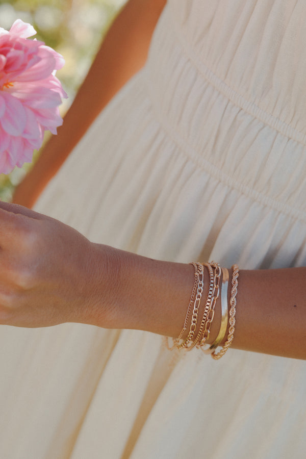 Petal and Pup USA ACCESSORIES Brooklyn Bracelet Set - Gold One Size