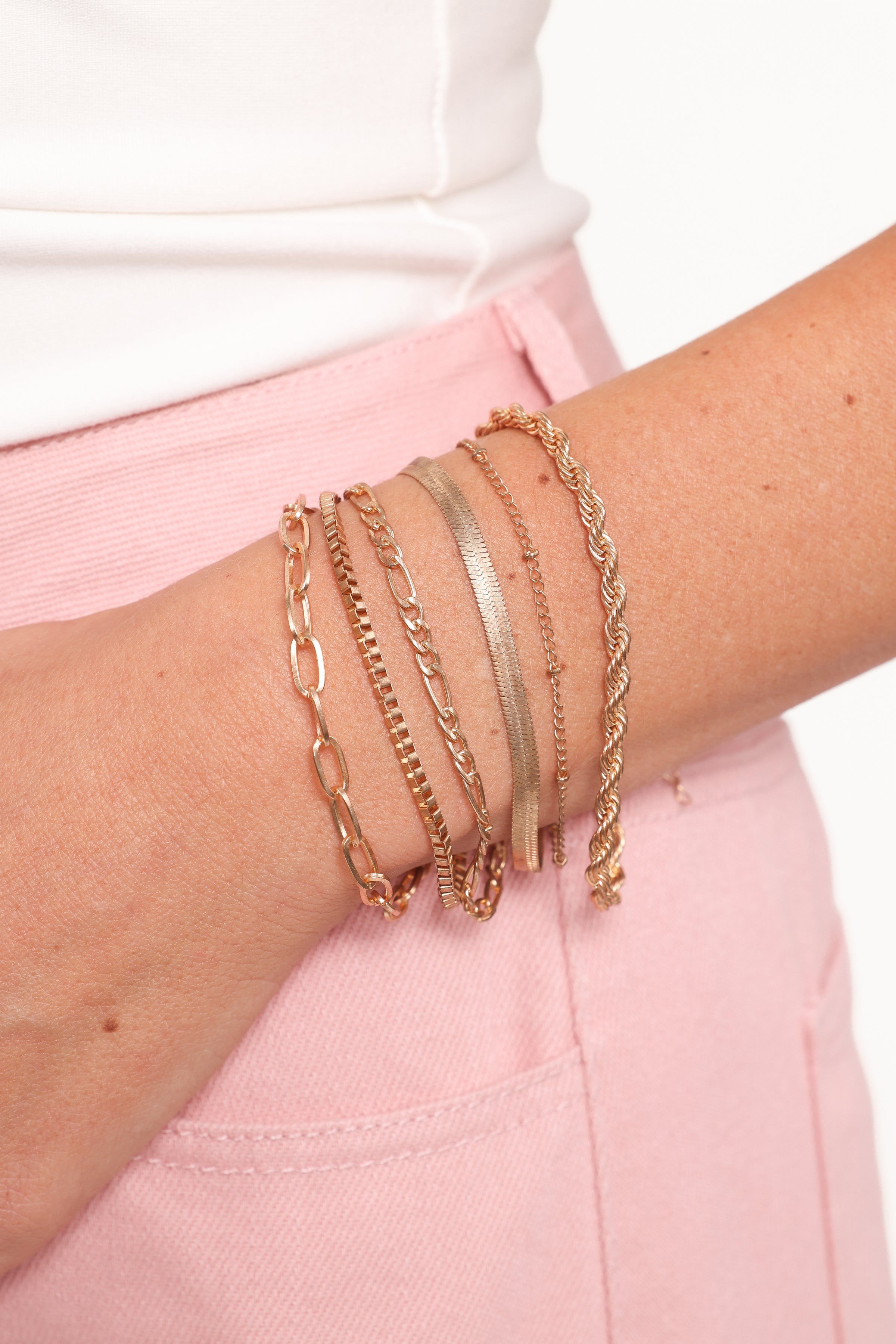 Petal and Pup USA ACCESSORIES Brooklyn Bracelet Set - Gold One Size