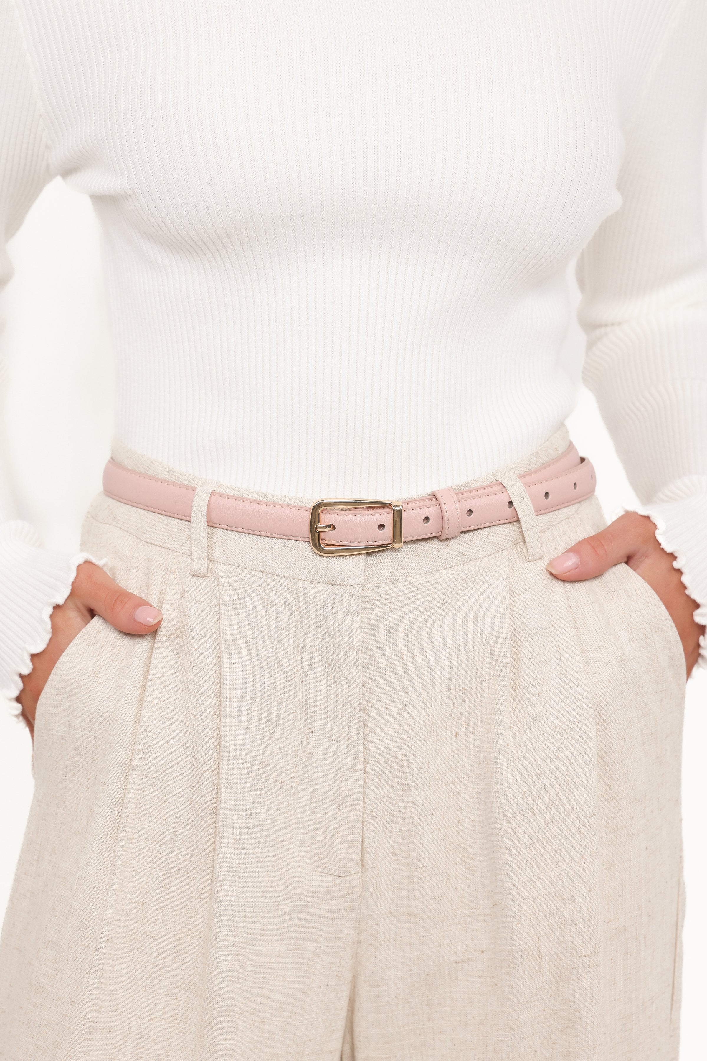 Petal and Pup USA ACCESSORIES Caitlin Belt - Pink One Size