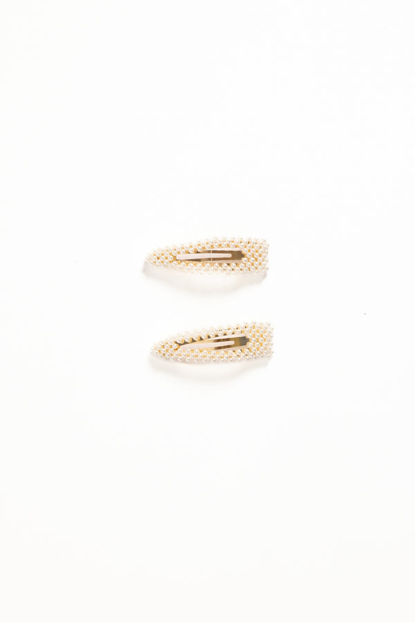 Petal and Pup USA ACCESSORIES Carmen Hair Clip Set - Pearl One Size