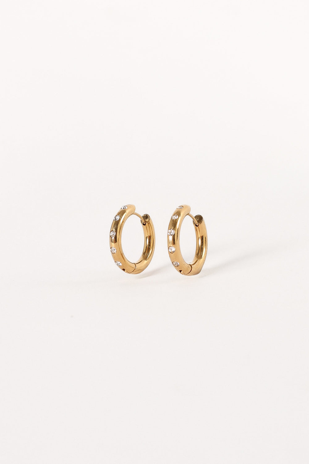 ACCESSORIES @Chelle Diamante Hoope Earrings - Gold