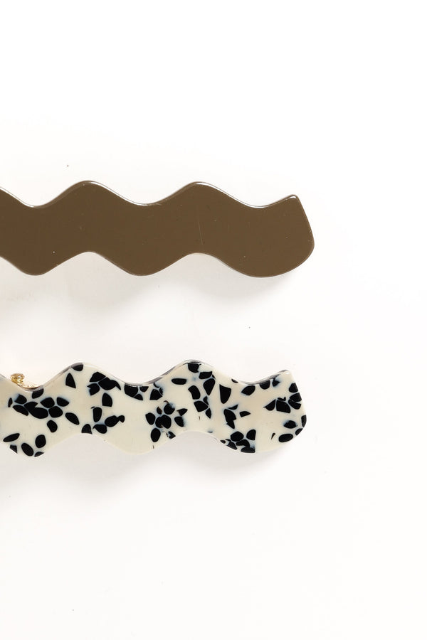 Petal and Pup USA ACCESSORIES Cheri Hair Clips - Brown