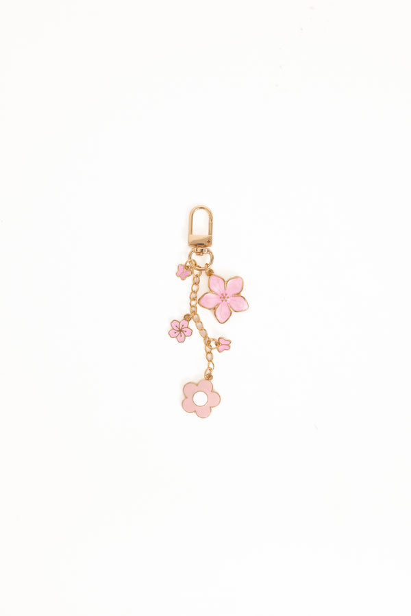 Petal and Pup USA ACCESSORIES Claudia Flower Key Chain - Pink One Size