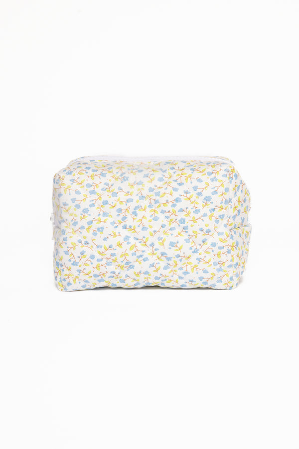 Petal and Pup USA ACCESSORIES Clementine Cosmetic Bag - Blue Floral One Size