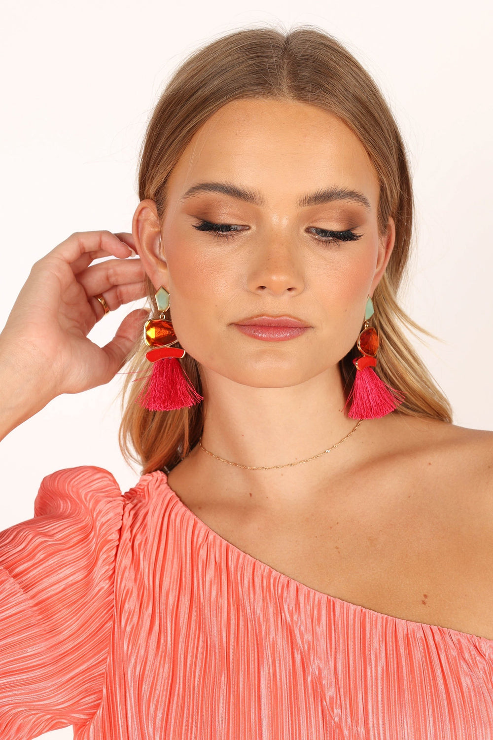 Petal and Pup USA ACCESSORIES Cora Fringe Earrings - Multi One Size
