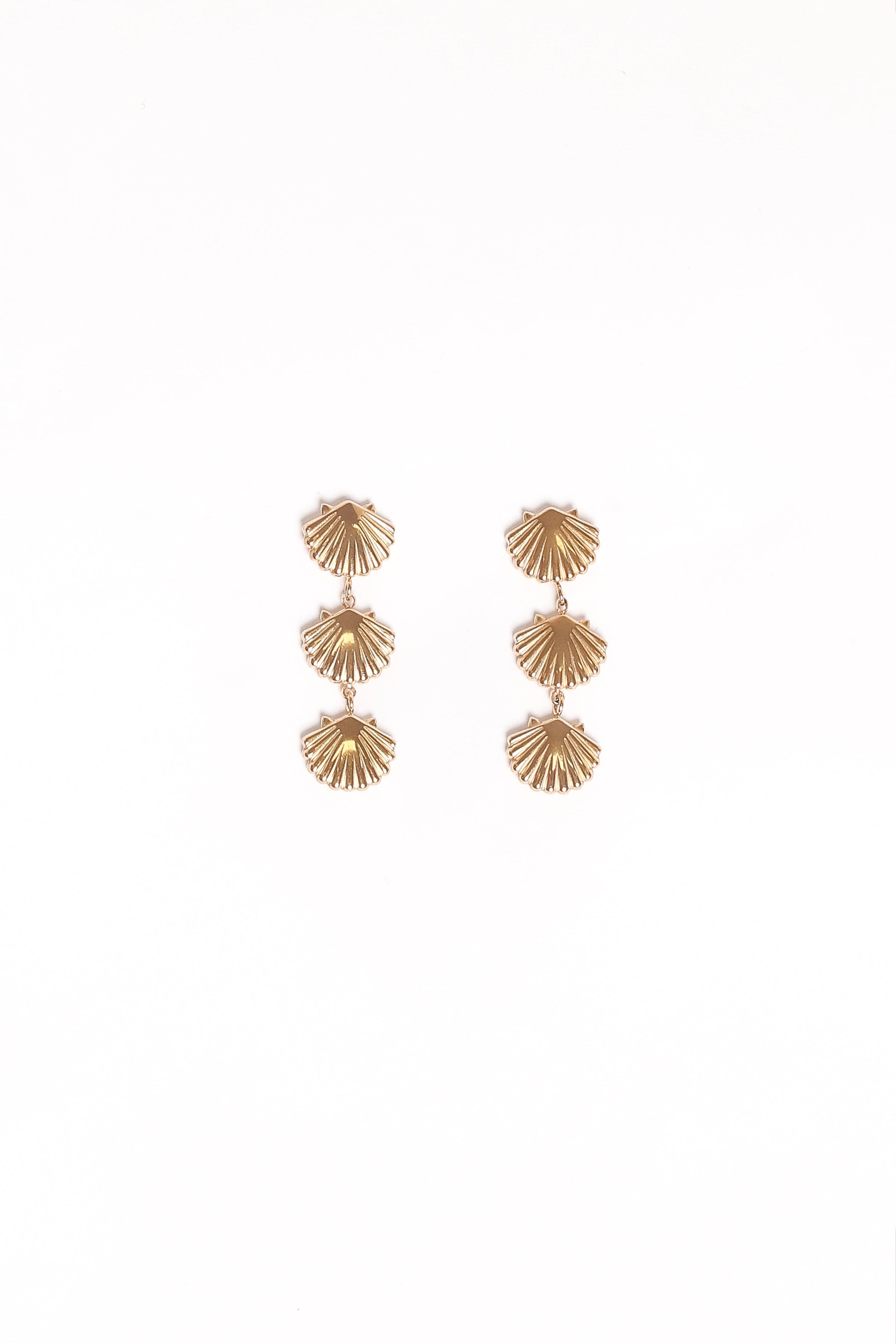 Petal and Pup USA ACCESSORIES Coral Earrings - Gold One Size