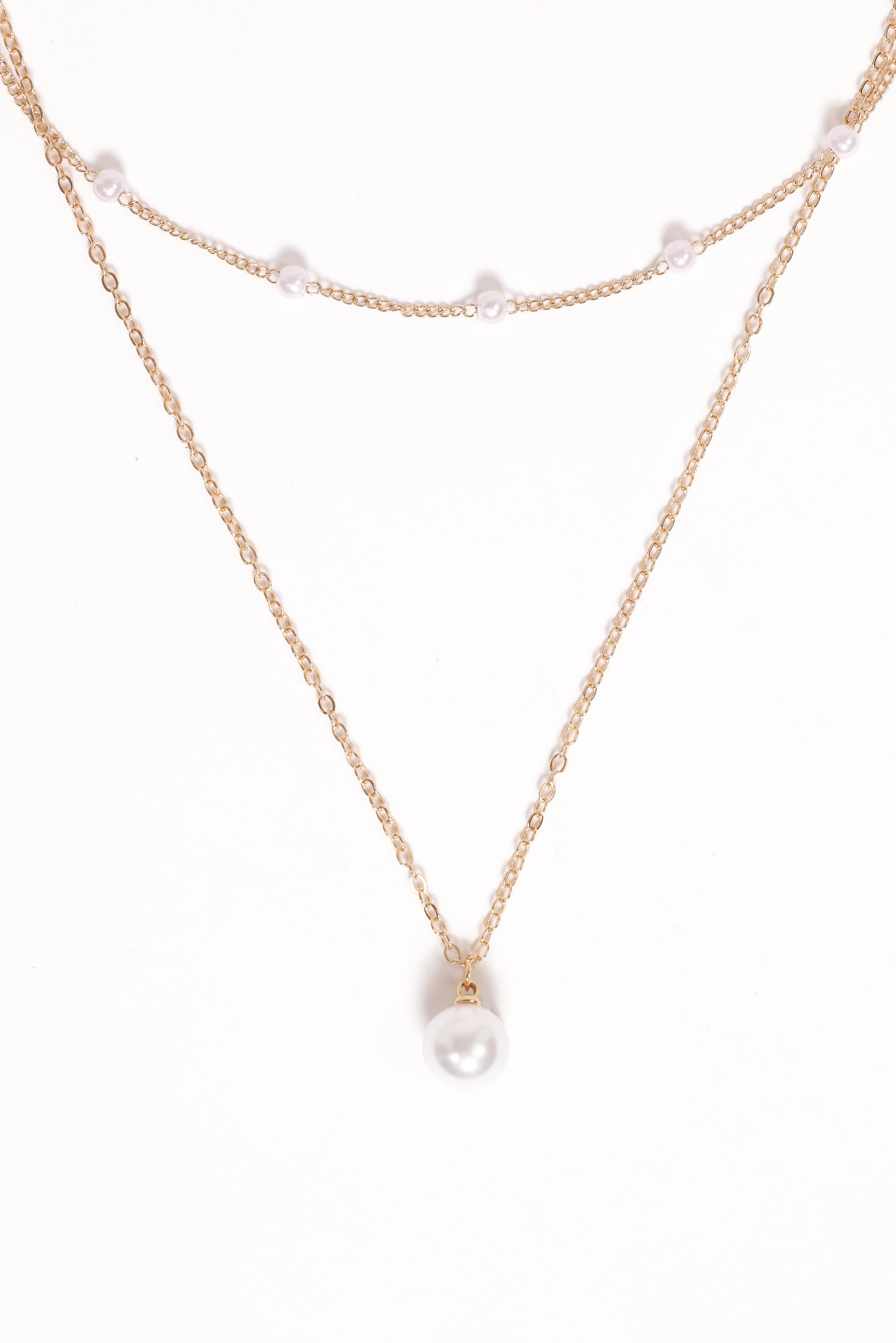 Petal and Pup USA ACCESSORIES Corinna Necklace - Gold/Pearl One Size
