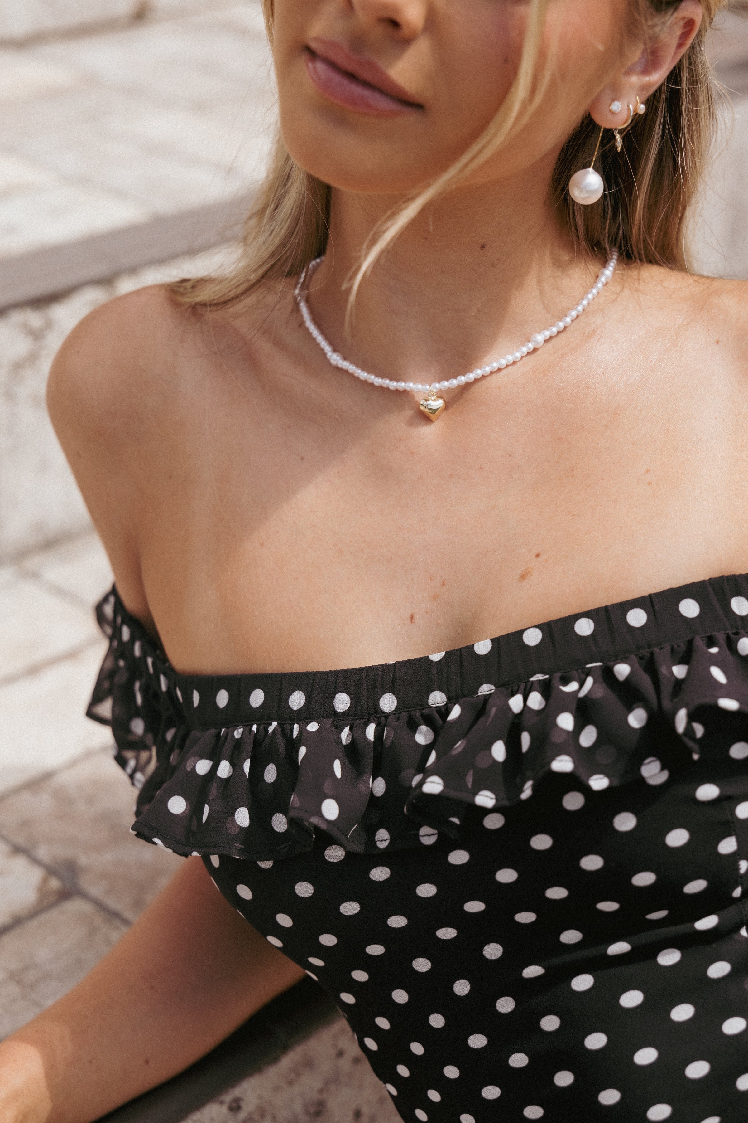 Petal and Pup USA ACCESSORIES Dahlia Necklace - Pearl One Size