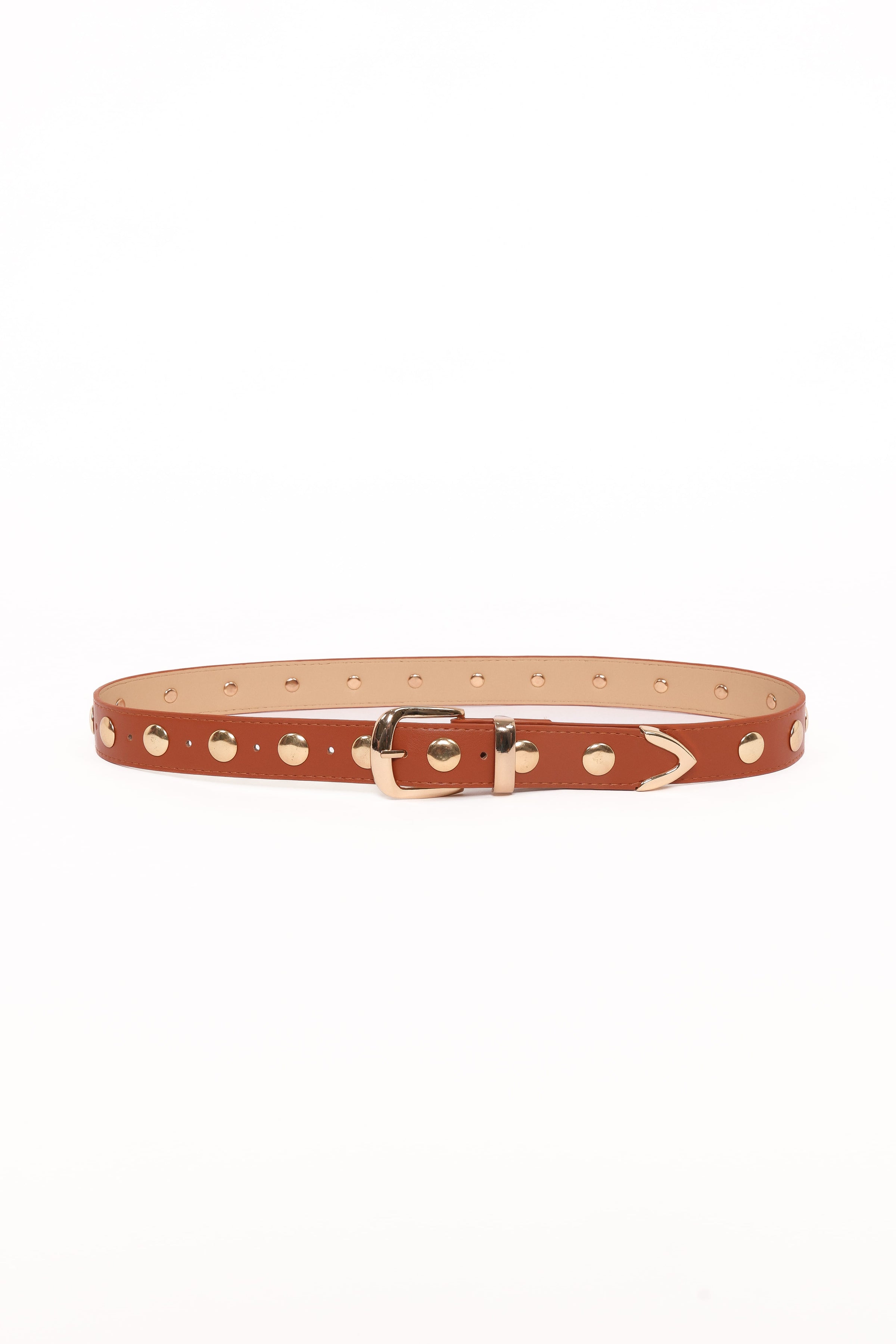 Petal and Pup USA ACCESSORIES Dallas Studded Belt - Tan One Size