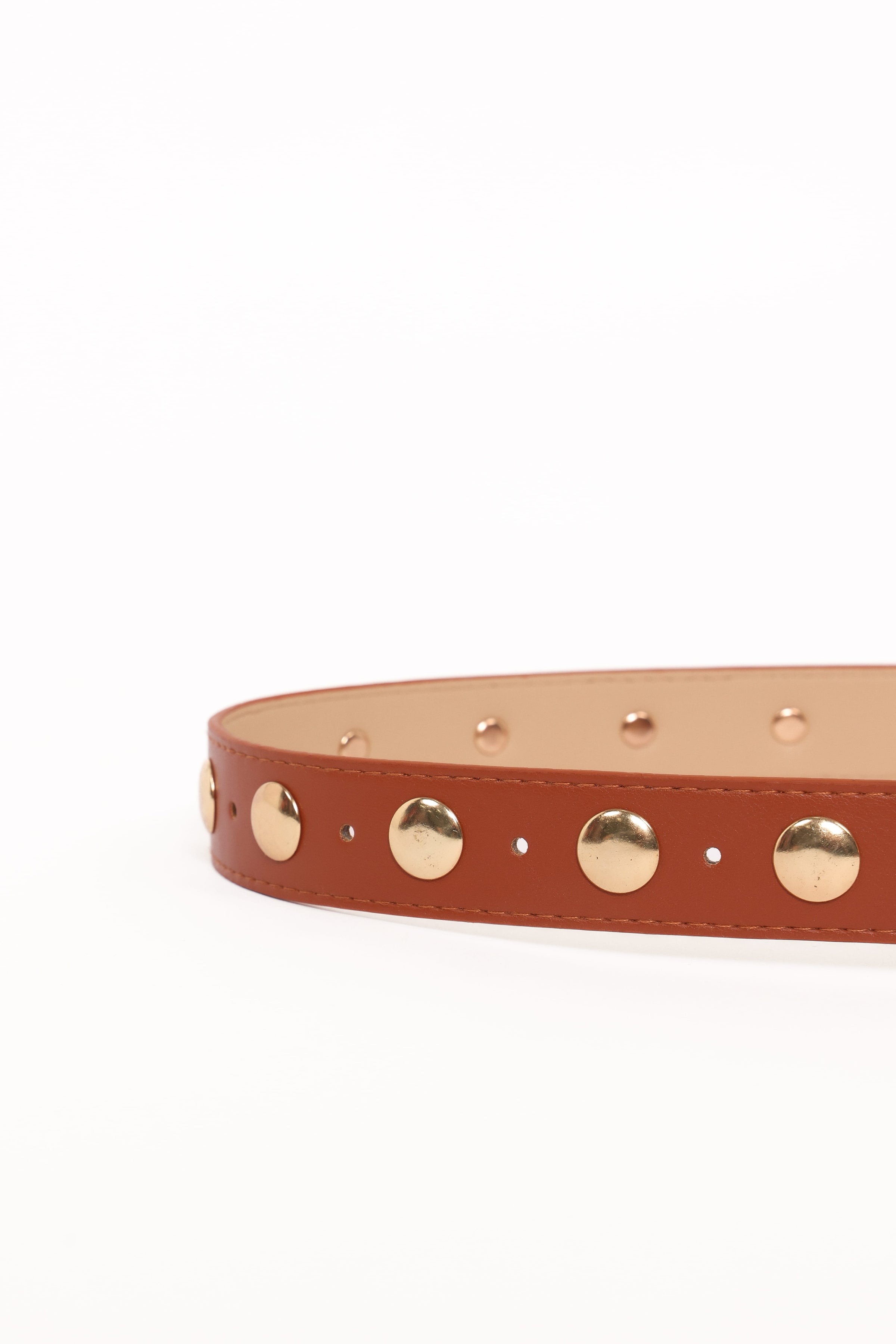 Petal and Pup USA ACCESSORIES Dallas Studded Belt - Tan One Size