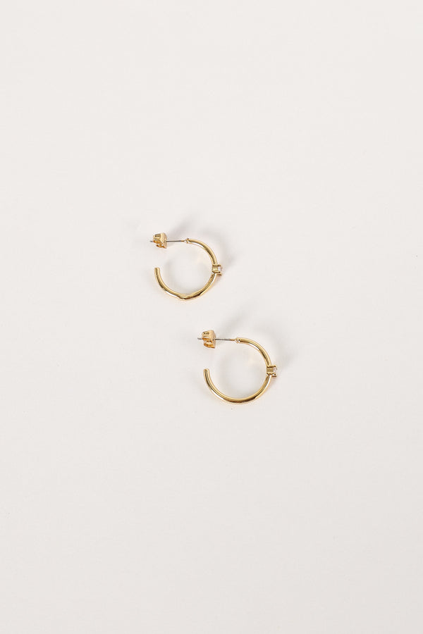 Petal and Pup USA ACCESSORIES Damie Hoop Earrings - Gold One Size