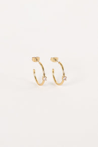 Petal and Pup USA ACCESSORIES Damie Hoop Earrings - Gold One Size
