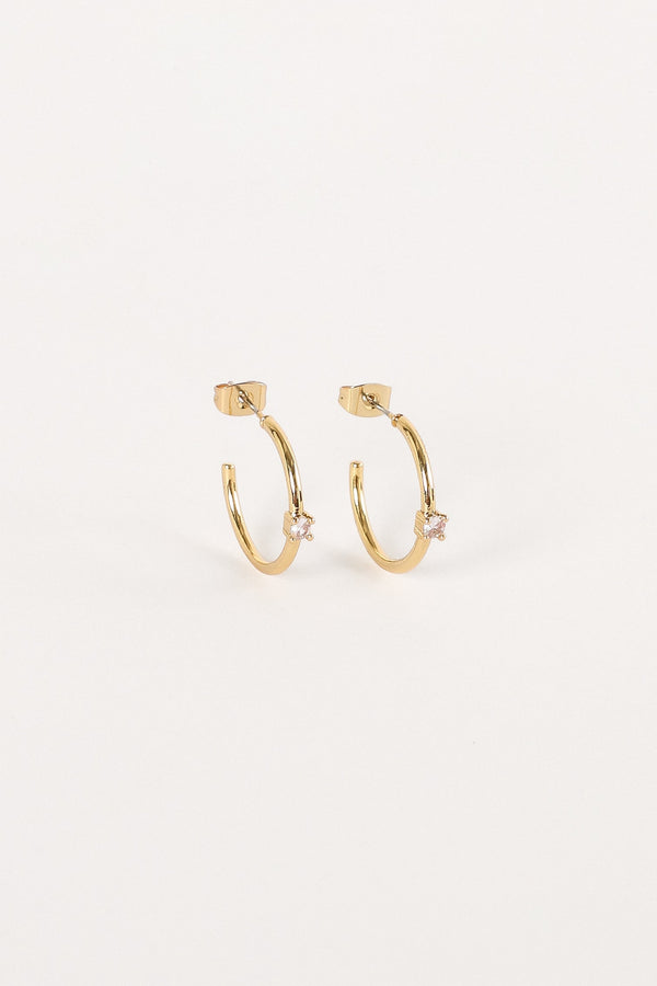 Petal and Pup USA ACCESSORIES Damie Hoop Earrings - Gold One Size