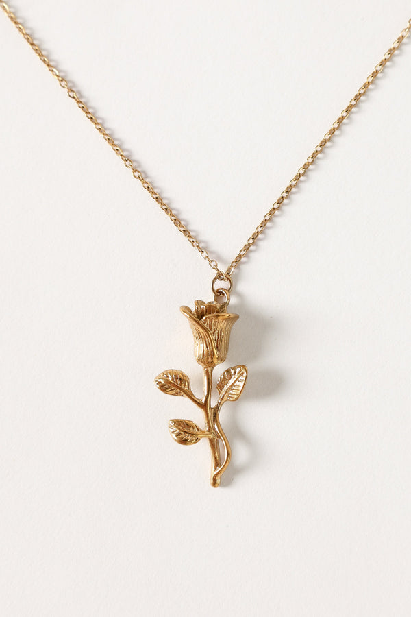 Petal and Pup USA ACCESSORIES Damira Flower Necklace - Gold One Size