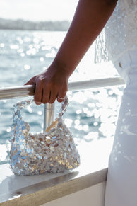 Petal and Pup USA ACCESSORIES Delta Sequin Bag - Silver One Size