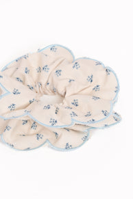 Petal and Pup USA ACCESSORIES Edith Scrunchie - Blue Floral One Size