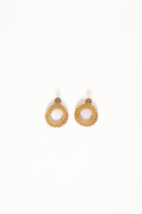Petal and Pup USA ACCESSORIES Esther Earrings - Tan One Size